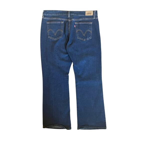 Levis Size 14P 34x28 515 Bootcut Stretch Jeans Mid-Rise 5-Pocket Dark Wash - Picture 6 of 13